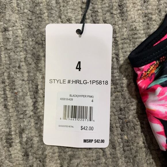 Hurley Girl's UPF‎ 50+ One-Piece Quick Dry Swimsuit Size 4 New with Tags Beach - Picture 7 of 8